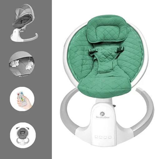 Buy Mother’s Lap Baby Swing -5 Gear Speed, Bluetooth (Green)