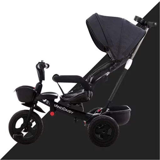 Buy Royal Baby Tricycle with Parental Push Handle – Black Online India
