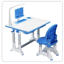 Buy Kids Upgraded Study Table Blue with Book Holder