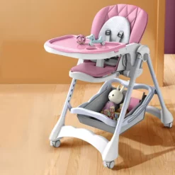 Buy Kid’s and Baby Premium Luxury High Chair (Pink)