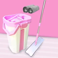 Buy UPC Microfiber 360° Rotating Mop – Cleaning System – White Pink