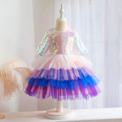 Buy Neck Design Party Dresses for Girls Pink Online India - StarandDaisy