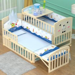 Buy 12 in 1 Baby/Kids Sleeping Wooden Cot Crib, Bed Online India